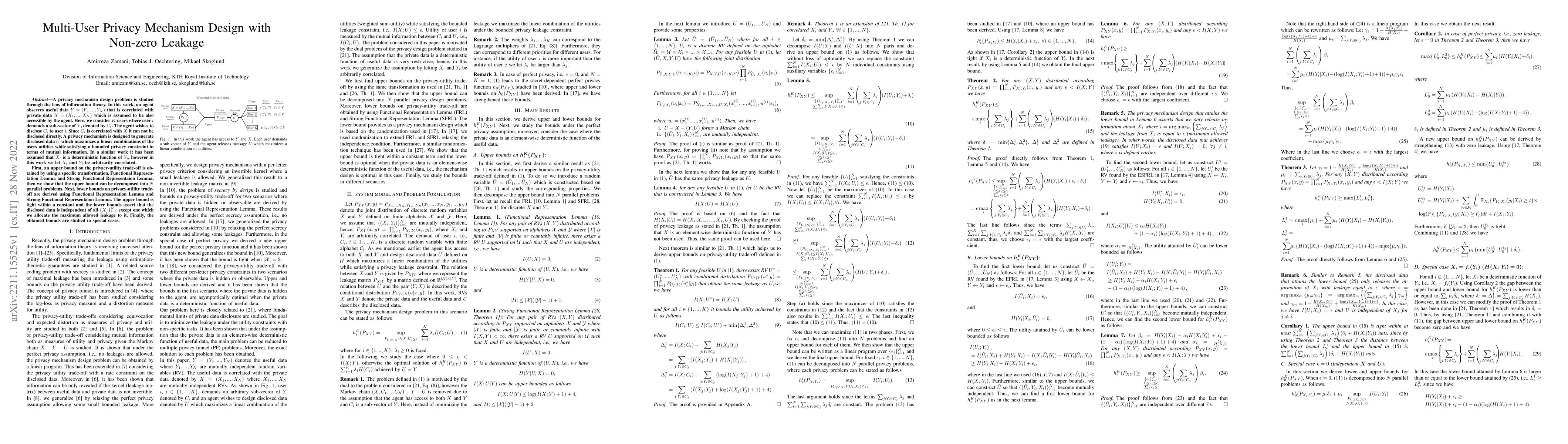 Thumbnail for Multi-User Privacy Mechanism Design with Non-zero Leakage