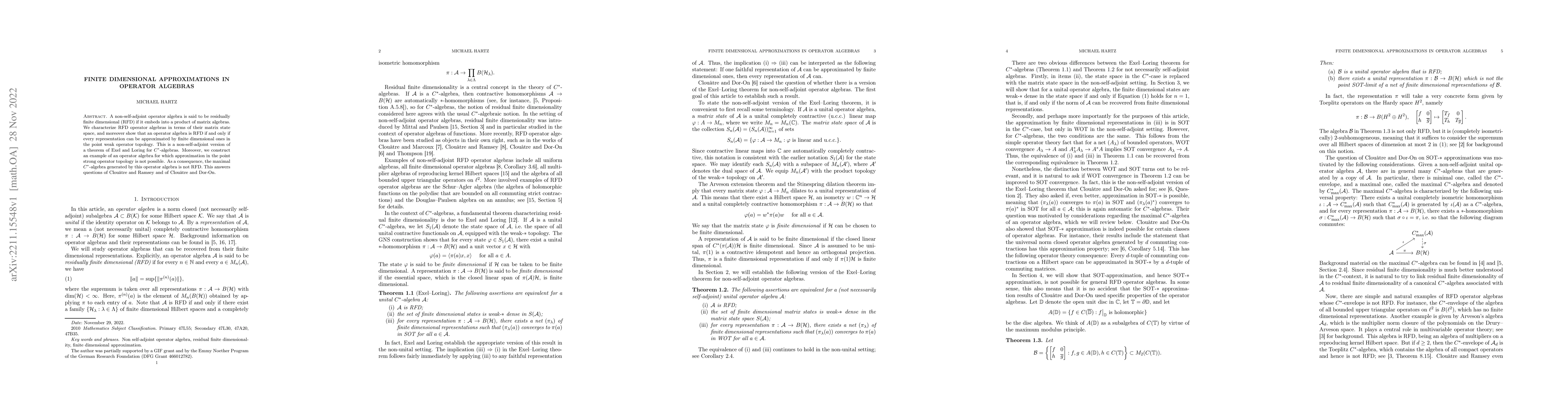 Thumbnail for Finite dimensional approximations in operator algebras
