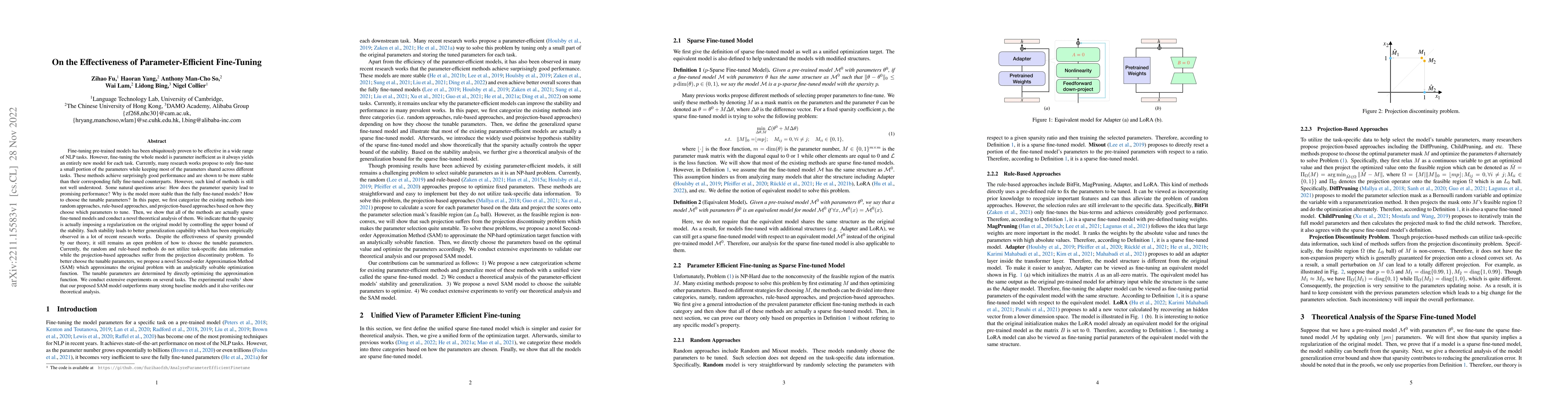 Thumbnail for On the Effectiveness of Parameter-Efficient Fine-Tuning