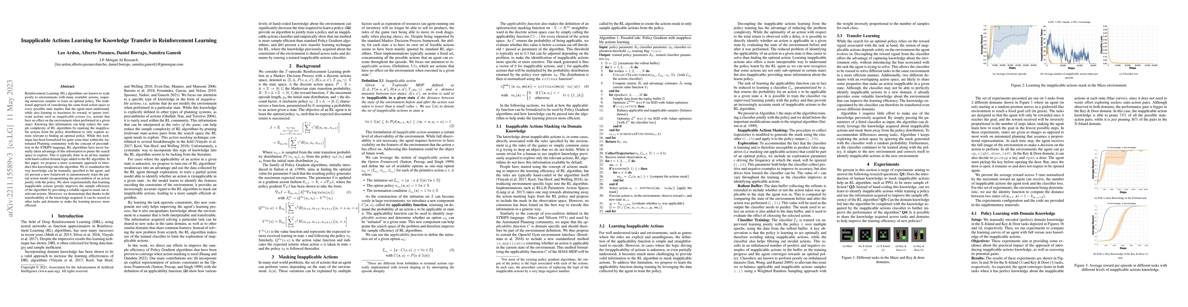 Thumbnail for Inapplicable Actions Learning for Knowledge Transfer in Reinforcement
  Learning
