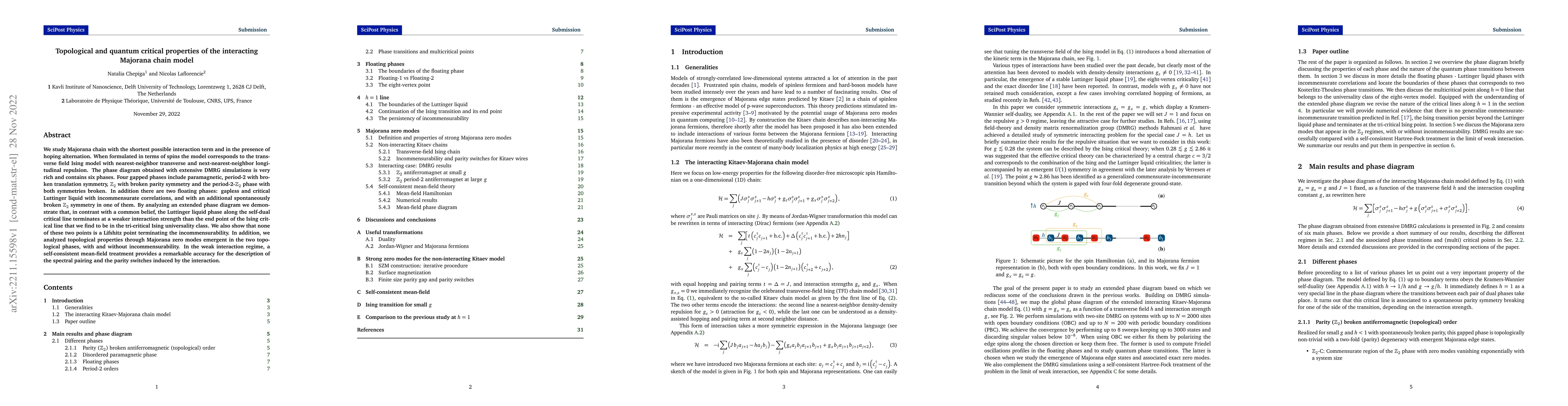 Thumbnail for Topological and quantum critical properties of the interacting Majorana
  chain model