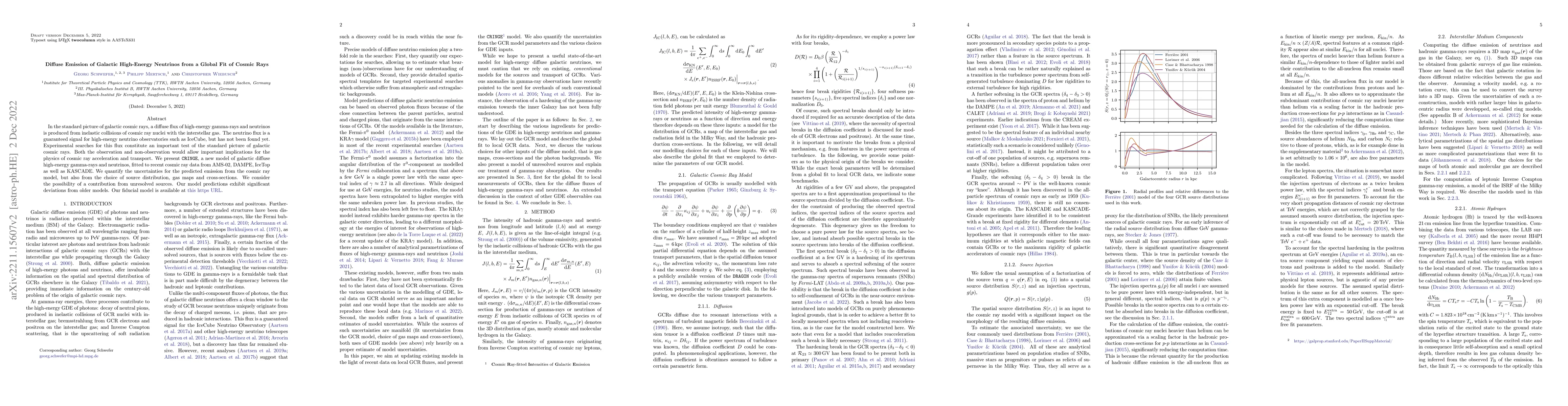 Thumbnail for Diffuse Emission of Galactic High-Energy Neutrinos from a Global Fit of
  Cosmic Rays