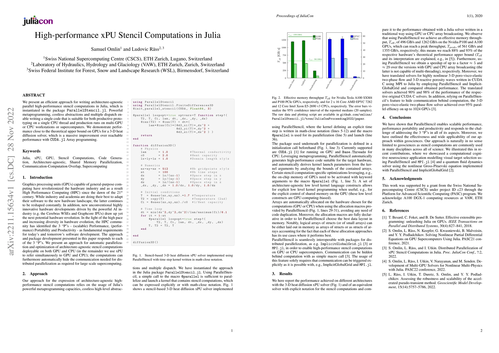 Thumbnail for High-performance xPU Stencil Computations in Julia