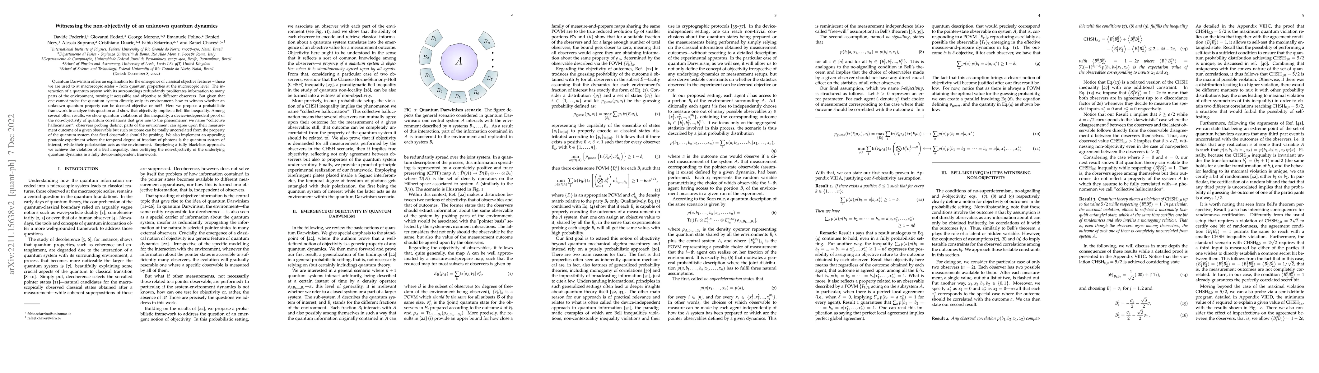 Thumbnail for Witnessing the non-objectivity of an unknown quantum dynamics