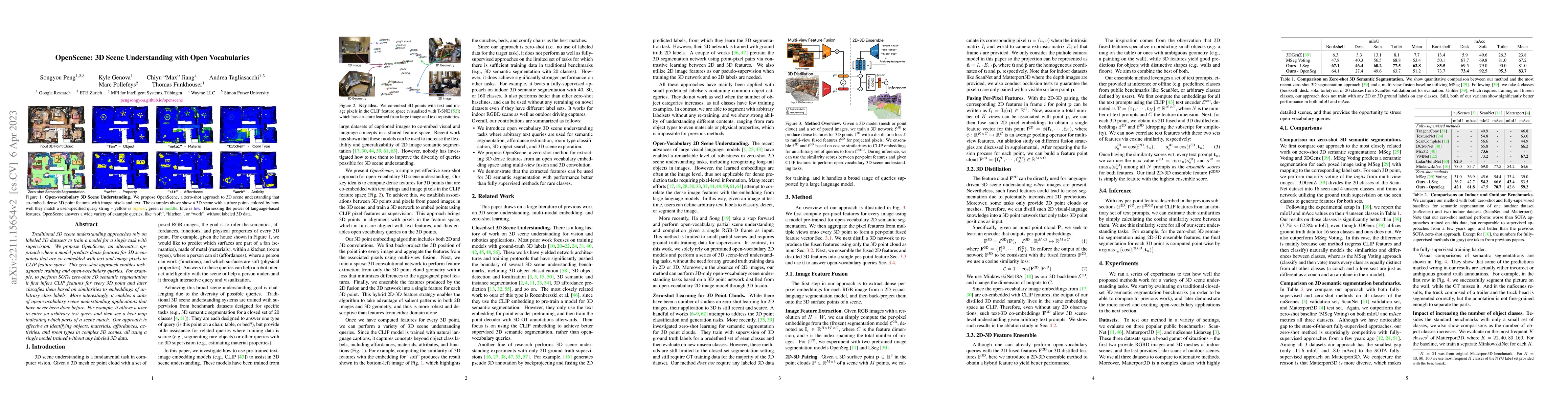 Thumbnail for OpenScene: 3D Scene Understanding with Open Vocabularies