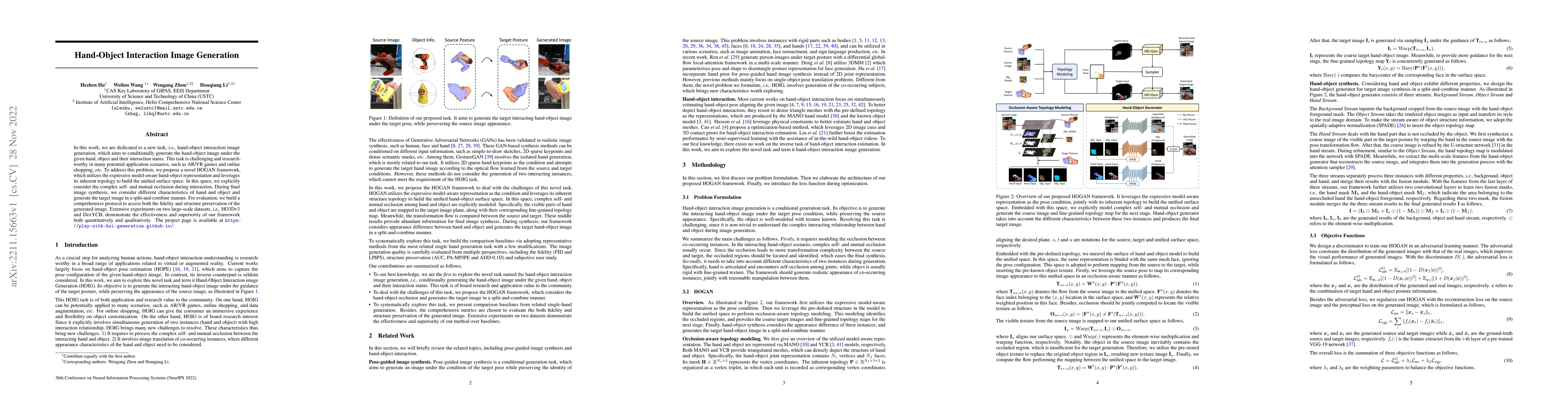 Thumbnail for Hand-Object Interaction Image Generation