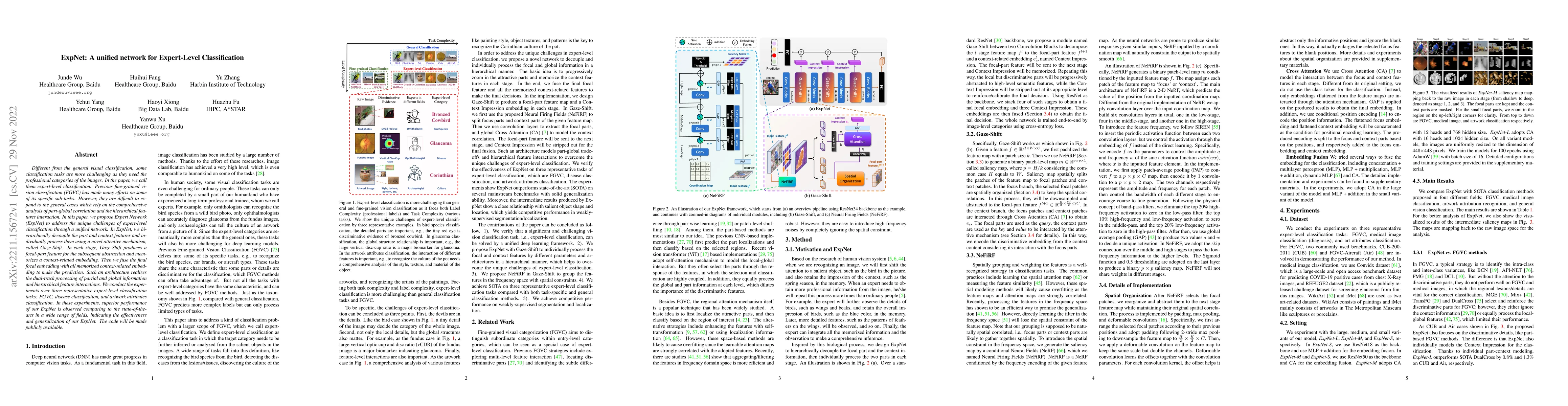 Thumbnail for ExpNet: A unified network for Expert-Level Classification