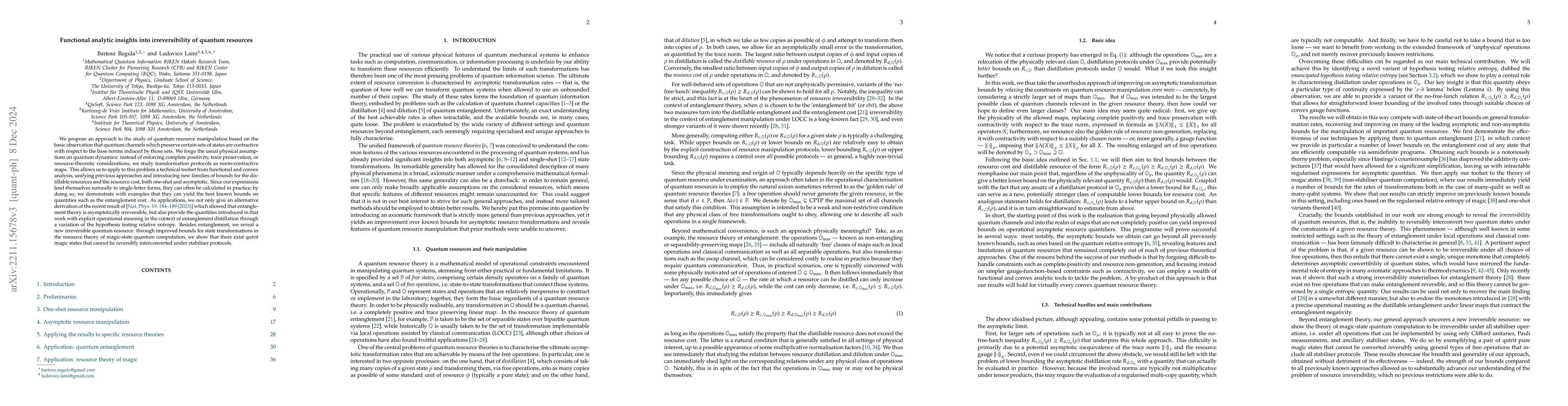 Thumbnail for Functional analytic insights into irreversibility of quantum resources