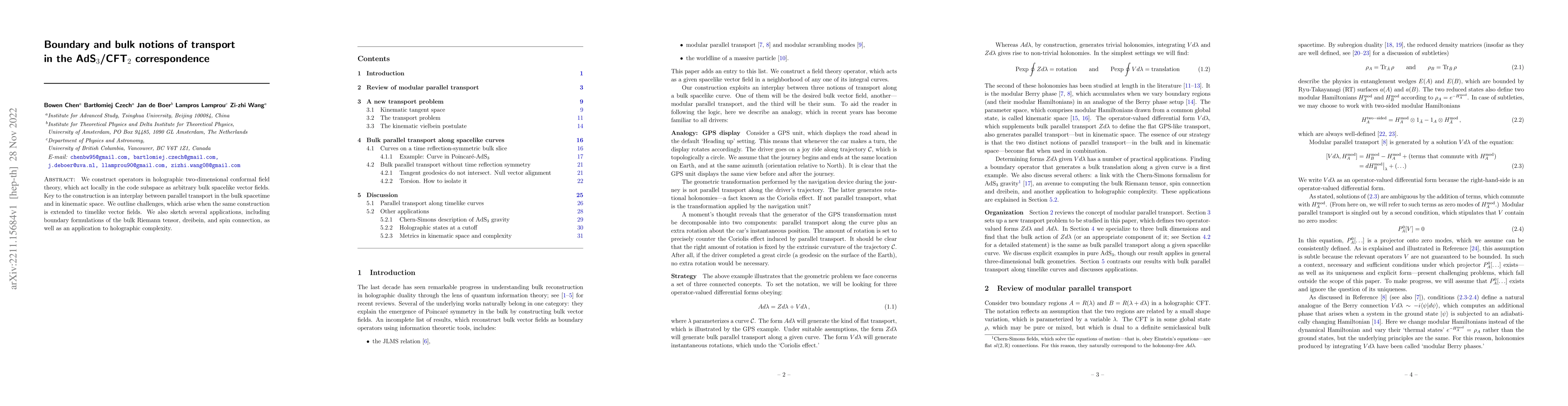 Thumbnail for Boundary and bulk notions of transport in the AdS$_3$/CFT$_2$
  correspondence