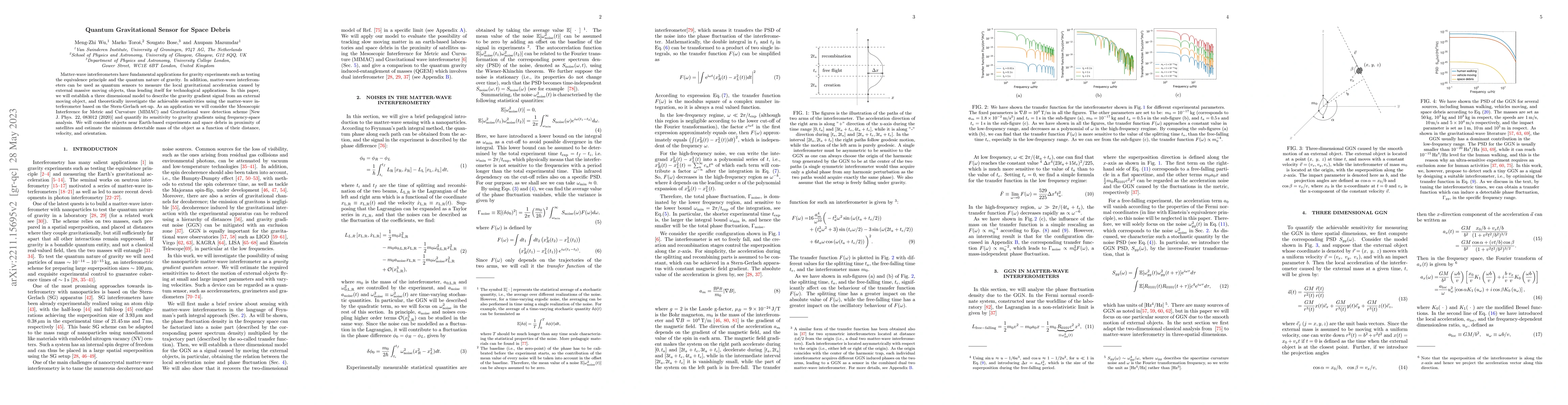 Thumbnail for Quantum Gravitational Sensor for Space Debris
