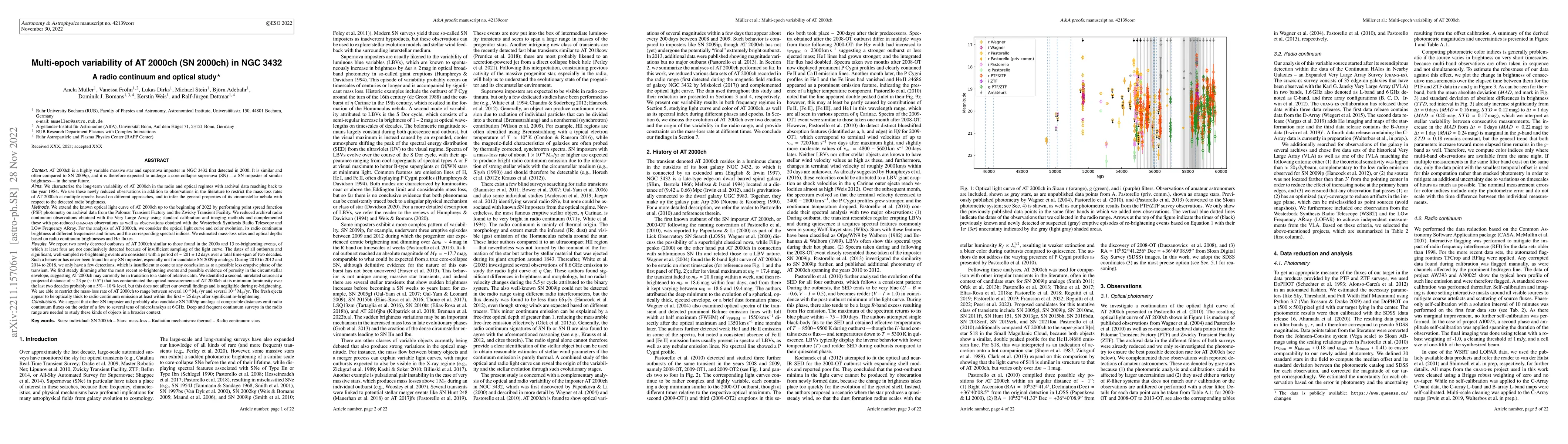 Thumbnail for Multi-epoch variability of AT 2000ch (SN 2000ch) in NGC 3432 -- A radio
  continuum and optical study