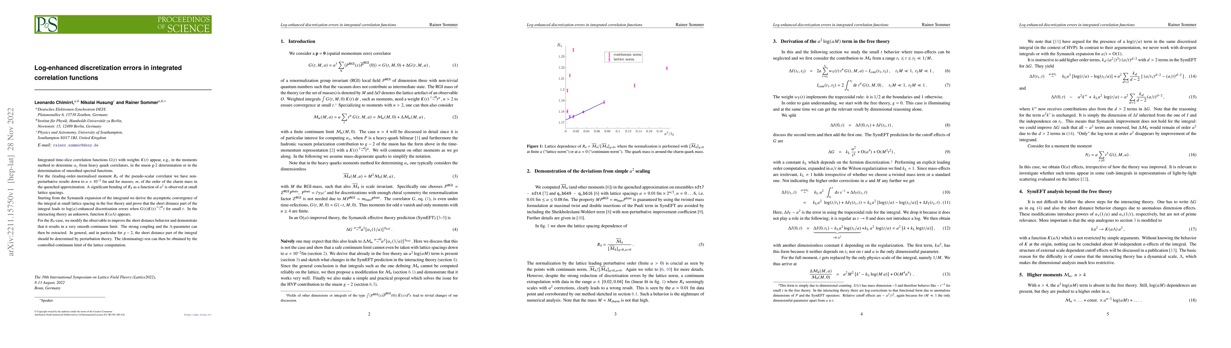 Thumbnail for Log-enhanced discretization errors in integrated correlation functions