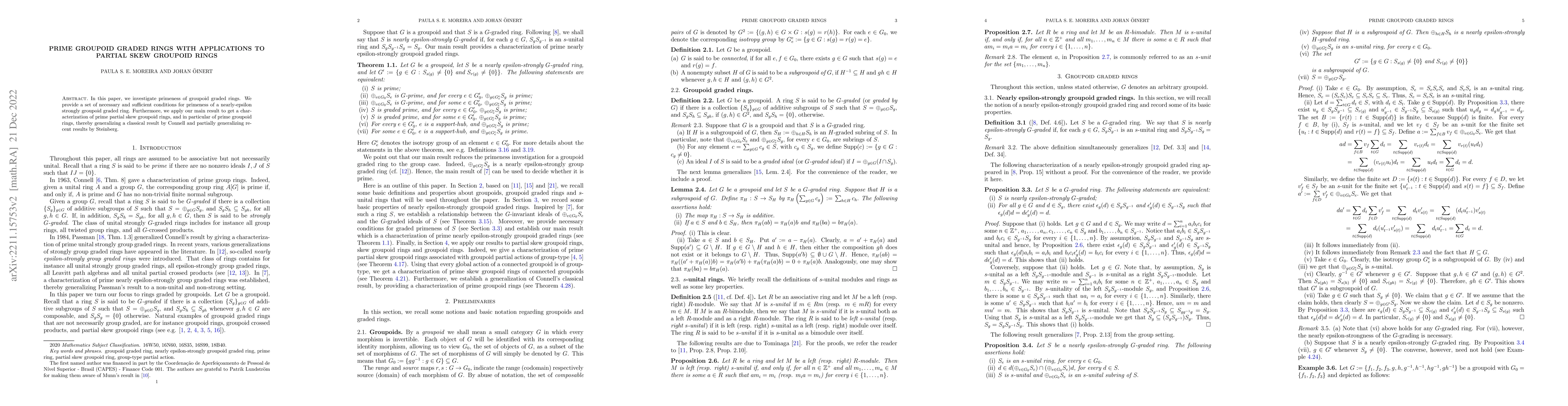 Thumbnail for Prime groupoid graded rings with applications to partial skew groupoid
  rings