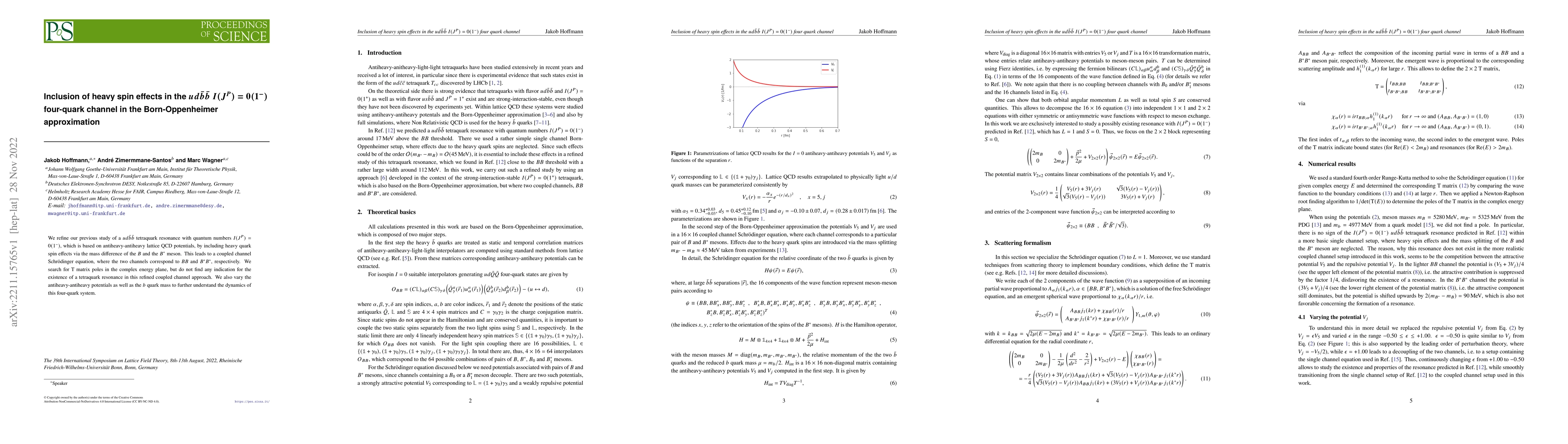 Thumbnail for Inclusion of heavy spin effects in the $u d \bar{b} \bar{b}$
  $I(J^{P})=0(1^{-})$ four-quark channel in the Born-Oppenheimer approximation