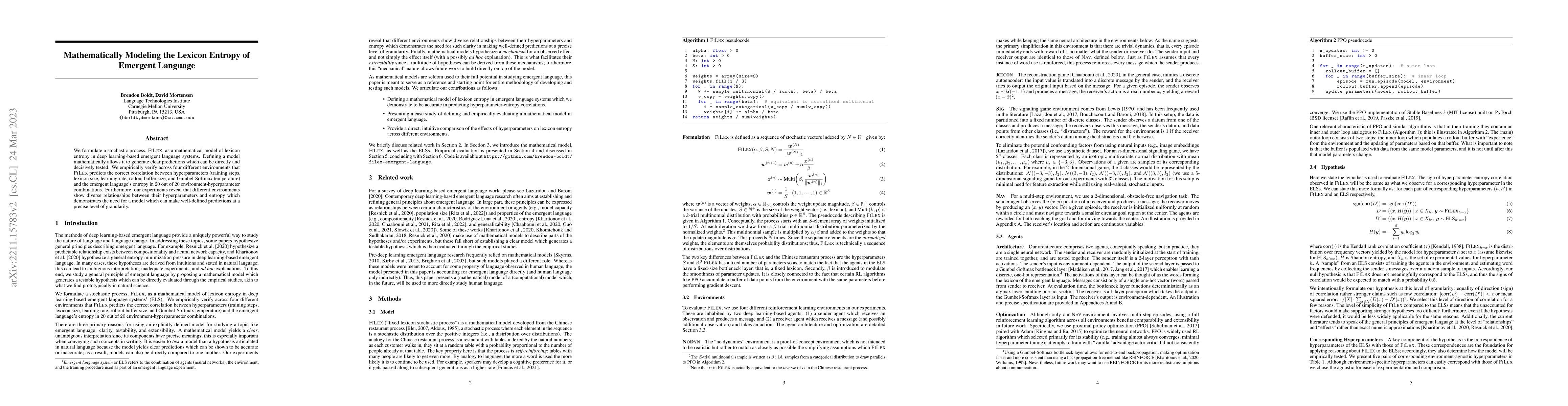 Thumbnail for Mathematically Modeling the Lexicon Entropy of Emergent Language