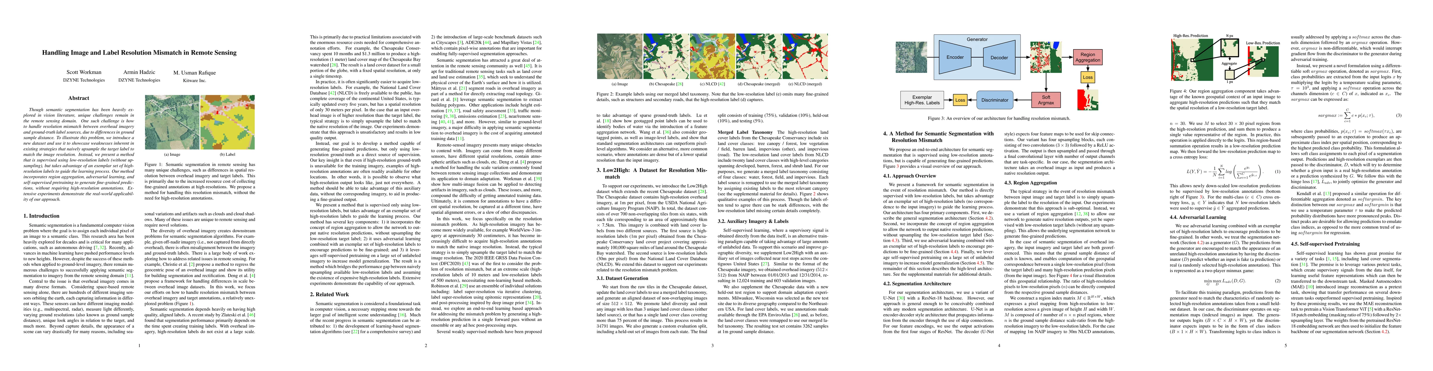 Thumbnail for Handling Image and Label Resolution Mismatch in Remote Sensing