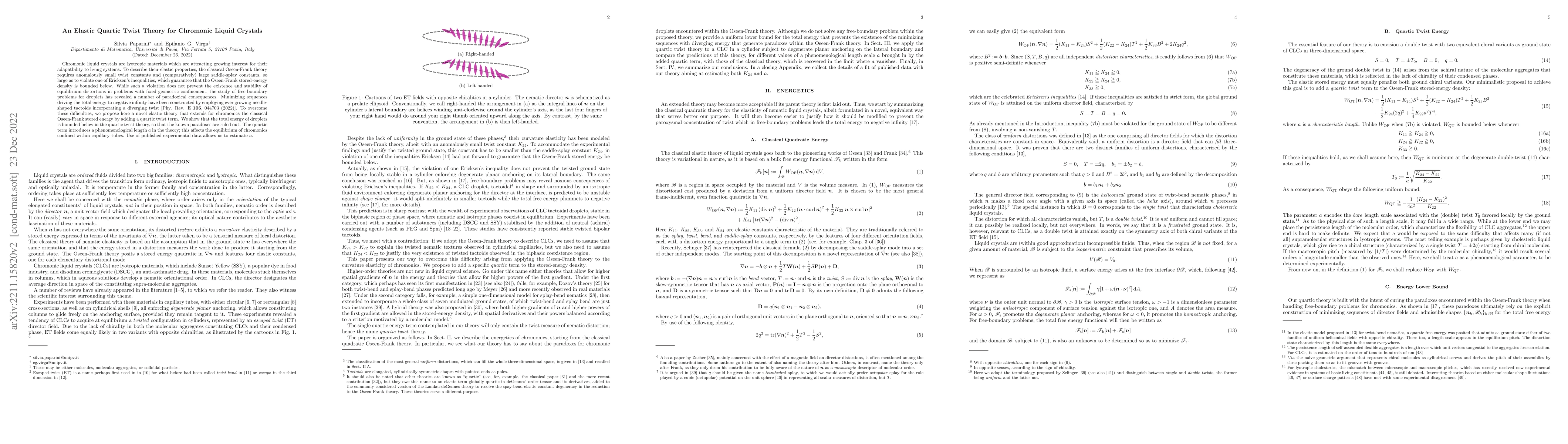 Thumbnail for An Elastic Quartic Twist Theory for Chromonic Liquid Crystals