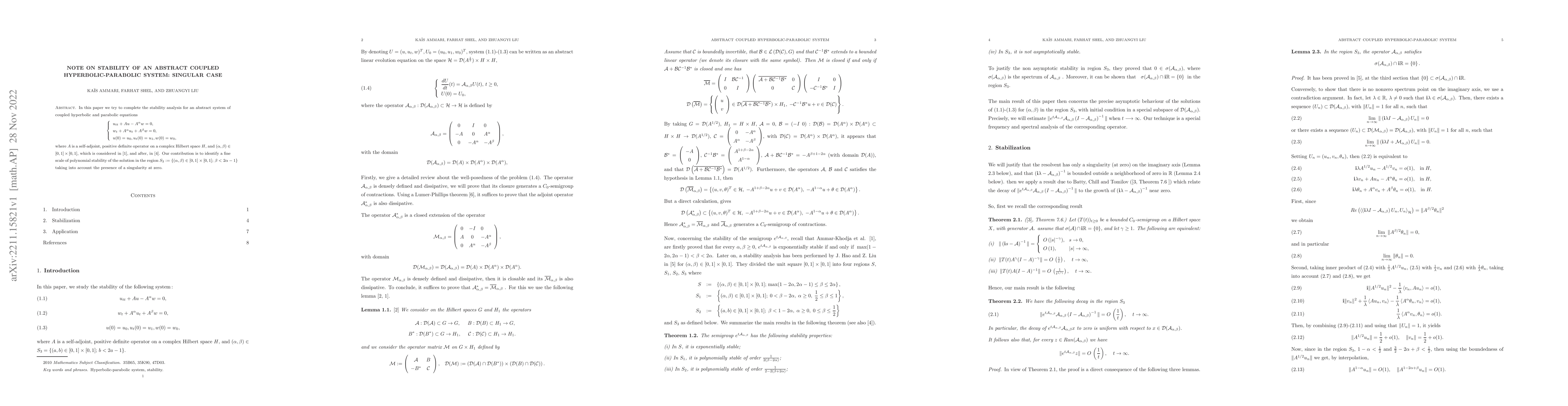 Thumbnail for Note on stability of an abstract coupled hyperbolic-parabolic system:
  singular case
