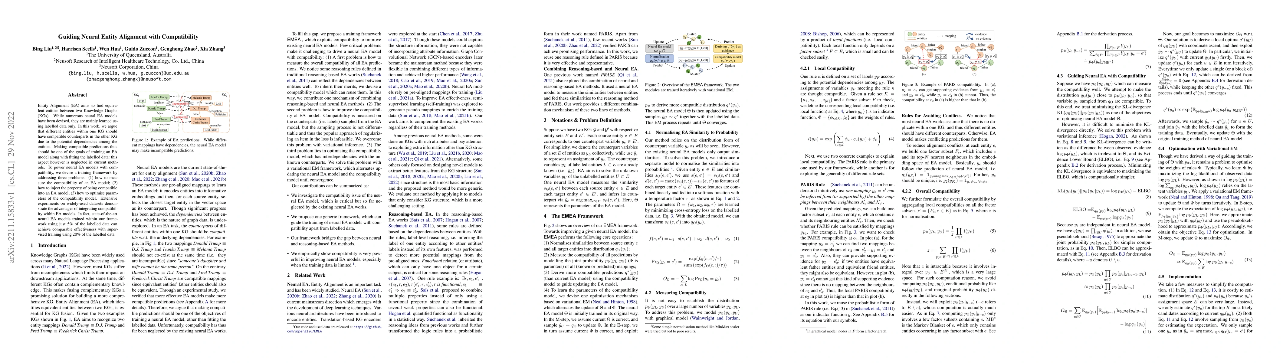Thumbnail for Guiding Neural Entity Alignment with Compatibility