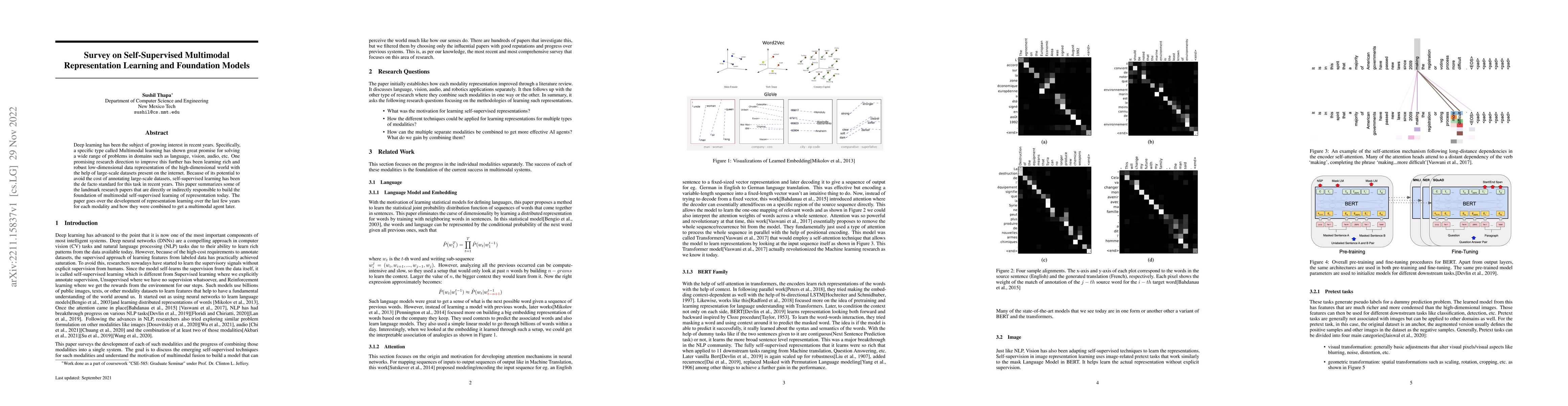 Thumbnail for Survey on Self-Supervised Multimodal Representation Learning and
  Foundation Models