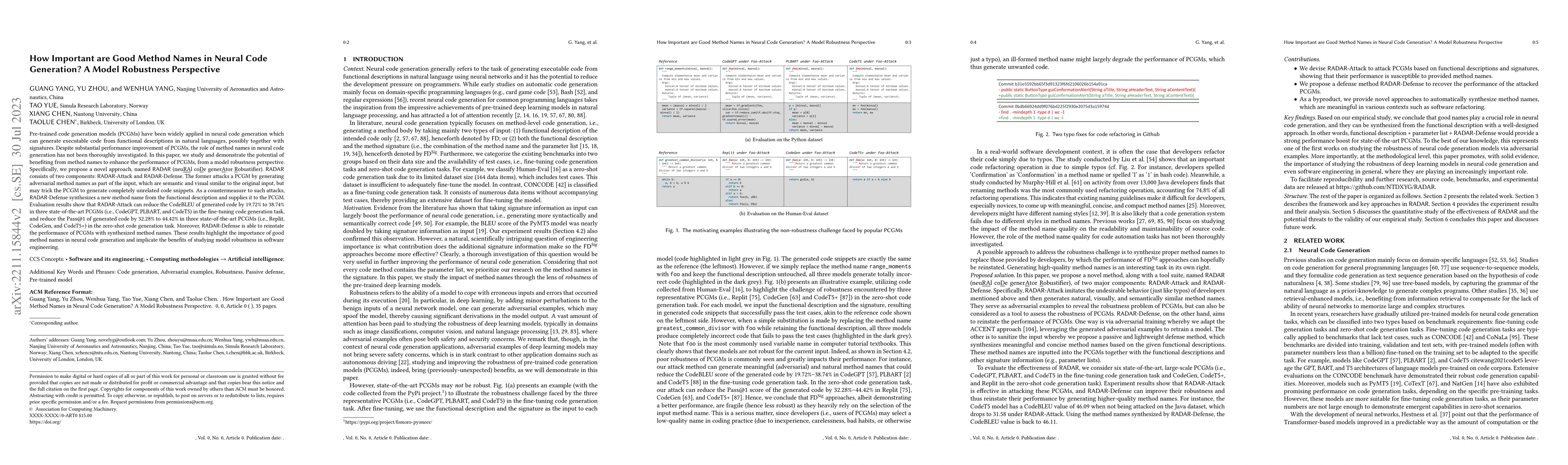 Thumbnail for How Important are Good Method Names in Neural Code Generation? A Model
  Robustness Perspective