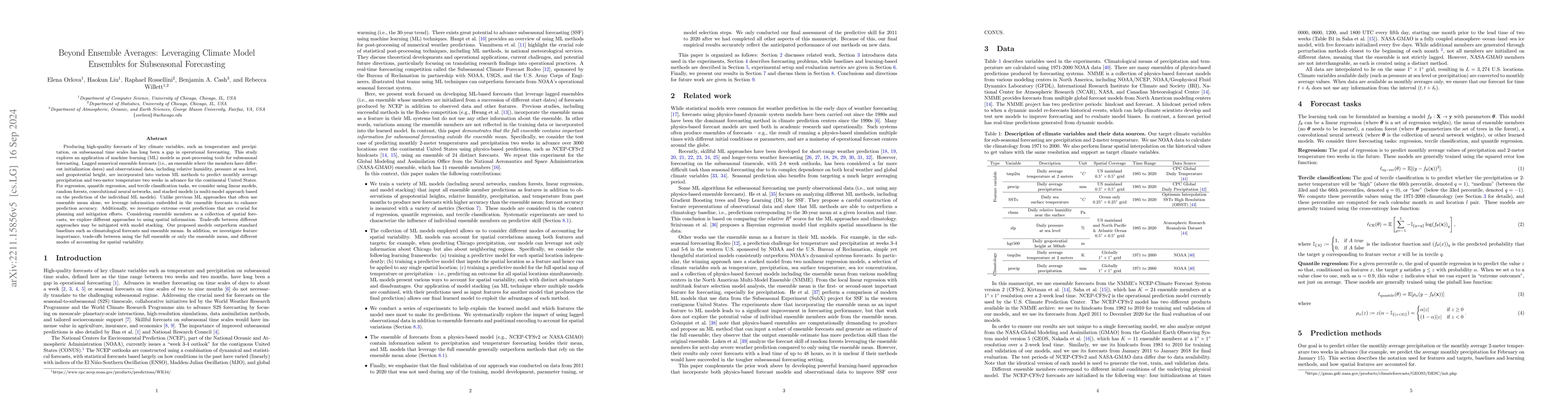 Thumbnail for Beyond Ensemble Averages: Leveraging Climate Model Ensembles for
  Subseasonal Forecasting