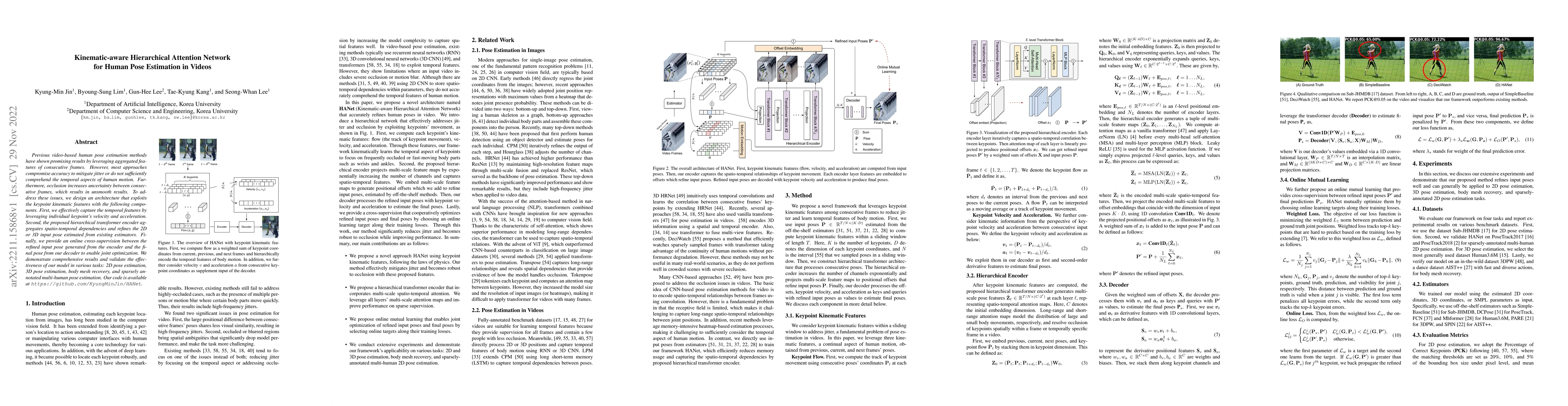 Thumbnail for Kinematic-aware Hierarchical Attention Network for Human Pose Estimation
  in Videos