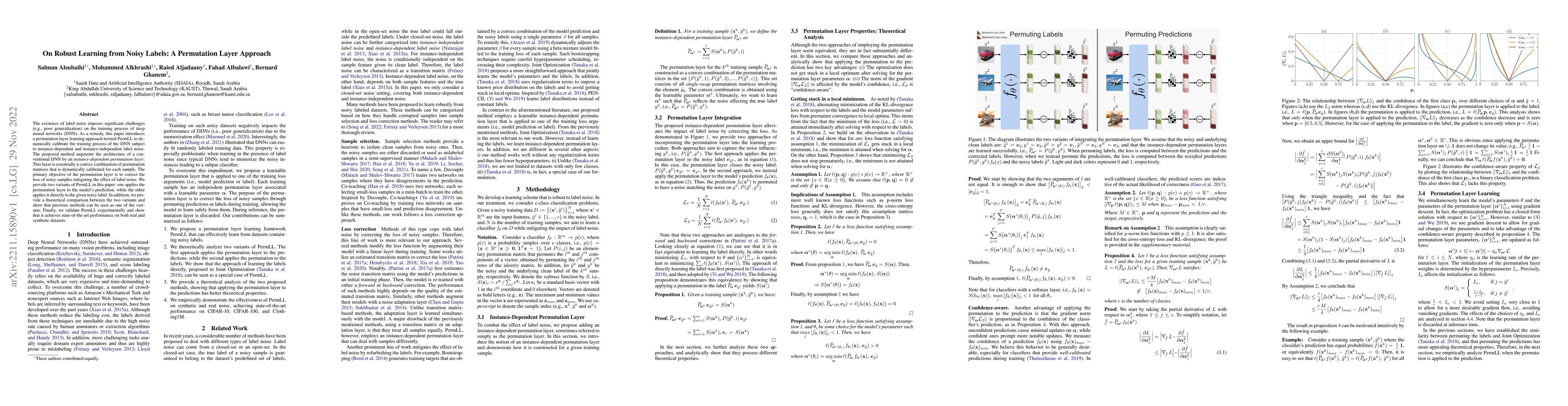 Thumbnail for On Robust Learning from Noisy Labels: A Permutation Layer Approach