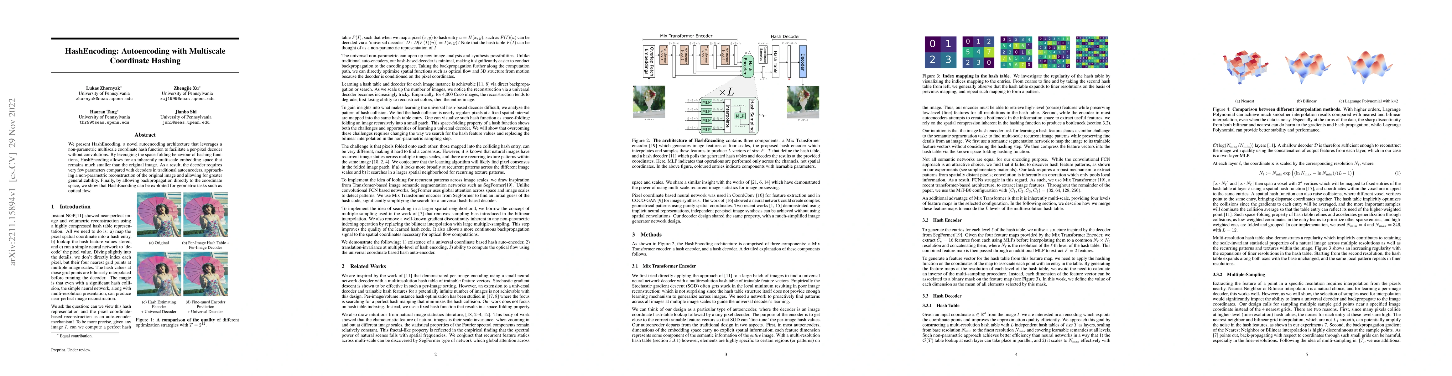 Thumbnail for HashEncoding: Autoencoding with Multiscale Coordinate Hashing