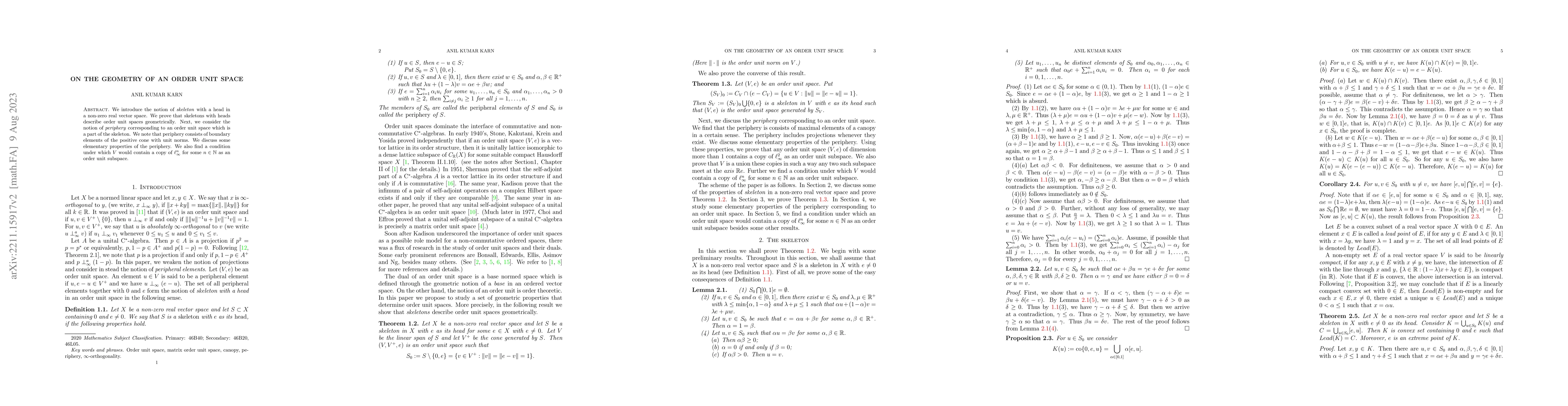 Thumbnail for On the geometry of an order unit space
