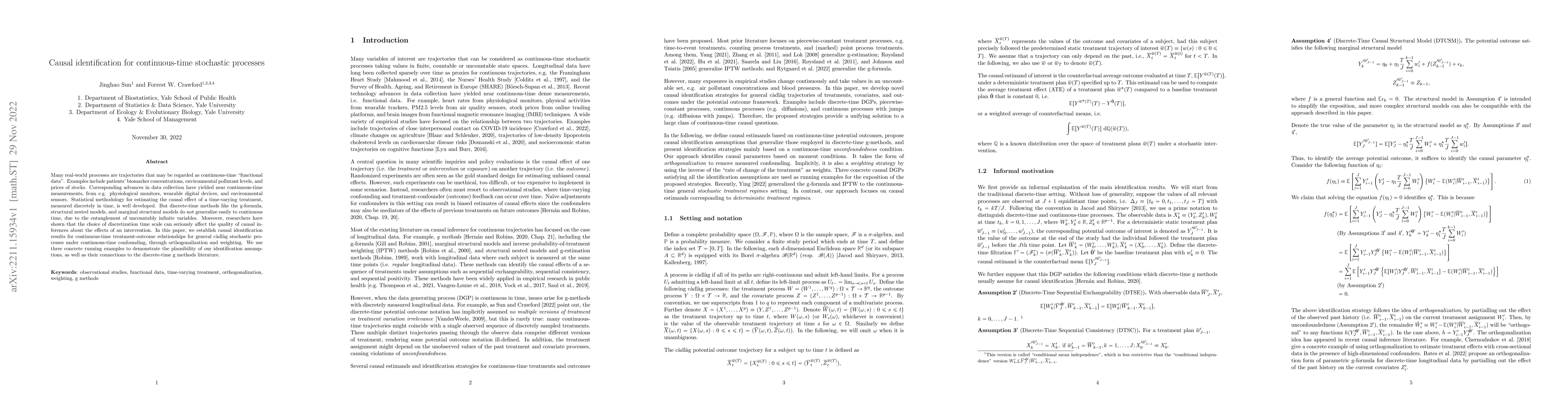 Thumbnail for Causal identification for continuous-time stochastic processes