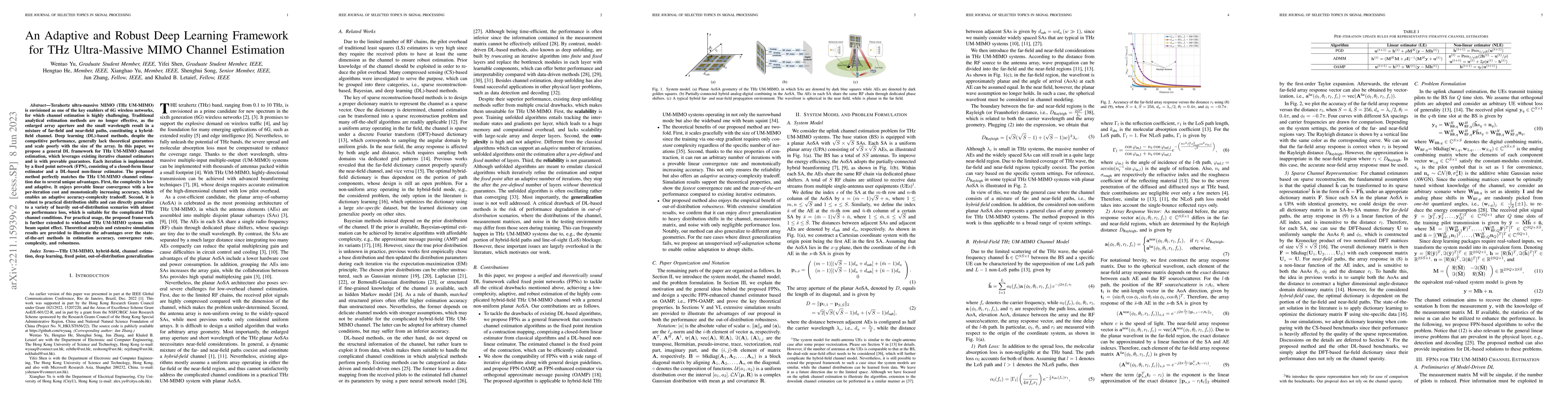 Thumbnail for An Adaptive and Robust Deep Learning Framework for THz Ultra-Massive
  MIMO Channel Estimation