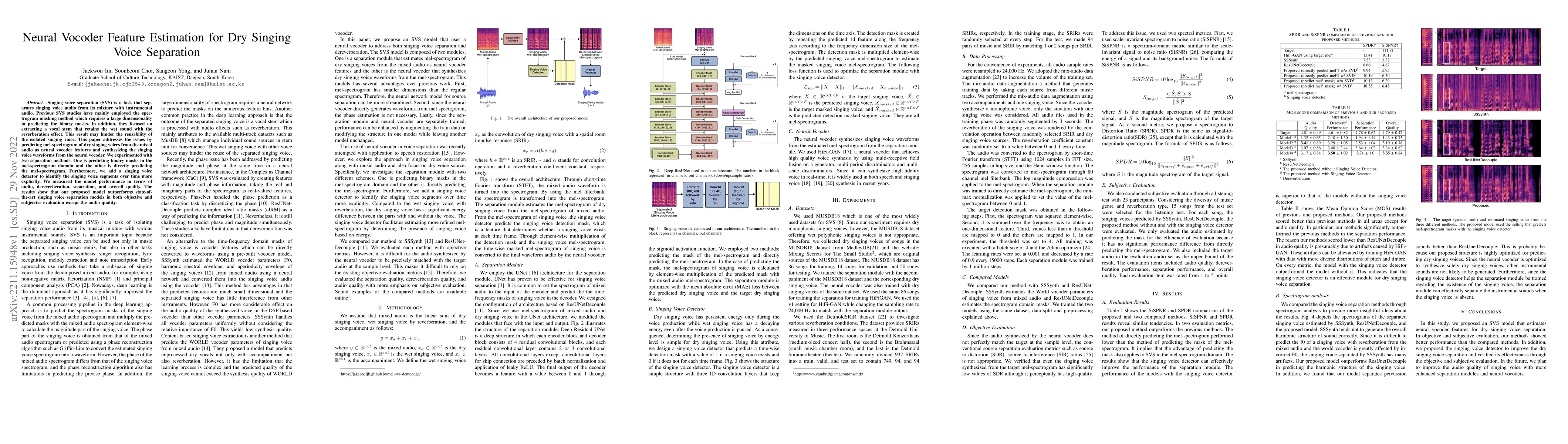 Thumbnail for Neural Vocoder Feature Estimation for Dry Singing Voice Separation