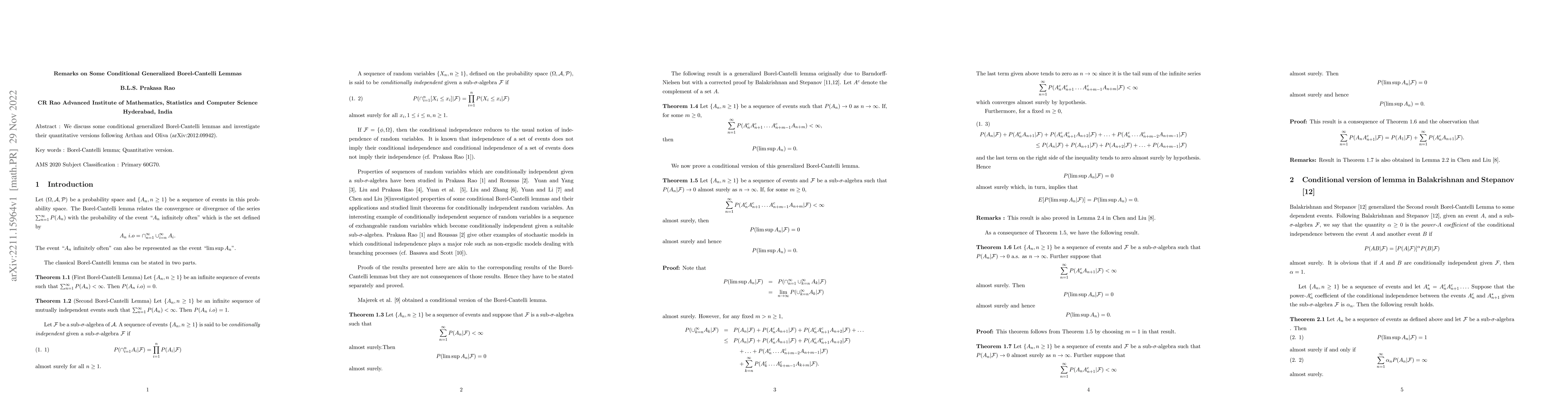 Thumbnail for Remarks on some conditional generalized Borel-Cantelli lemmas