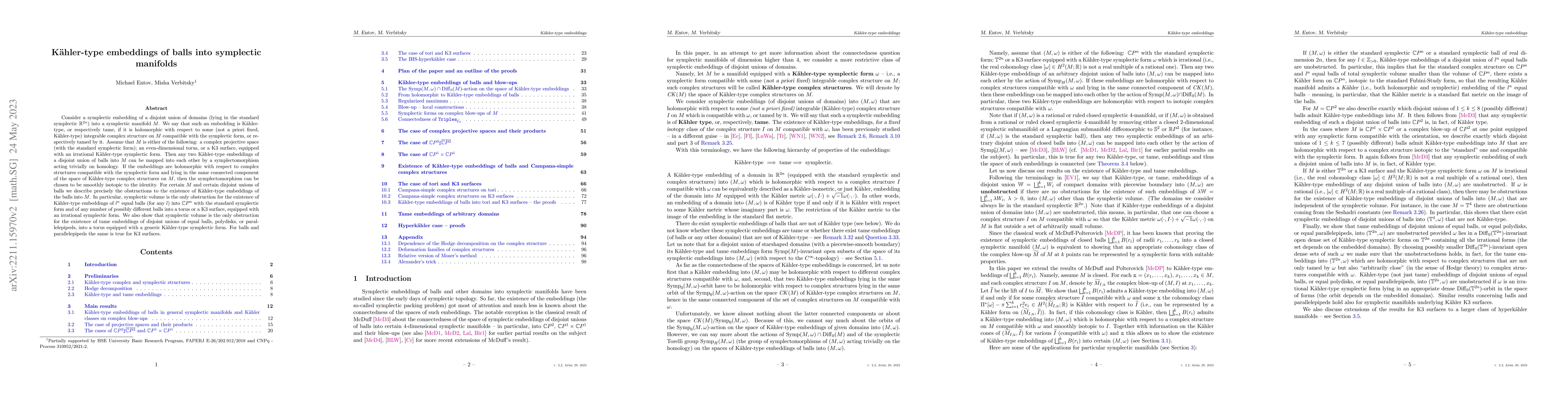Thumbnail for Kahler-type embeddings of balls into symplectic manifolds
