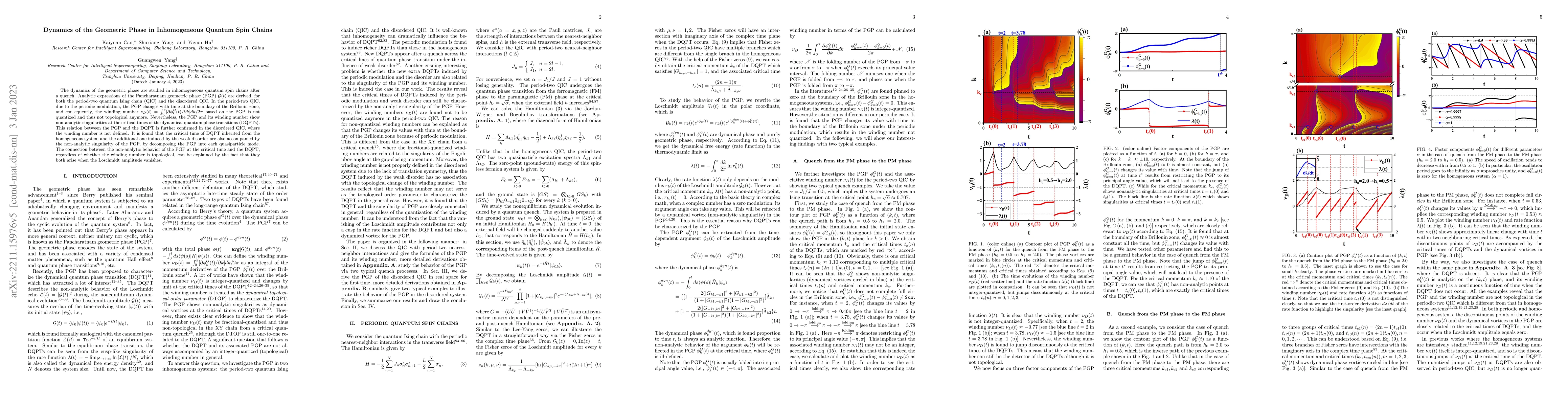 Thumbnail for Dynamics of the Geometric Phase in Inhomogeneous Quantum Spin Chains