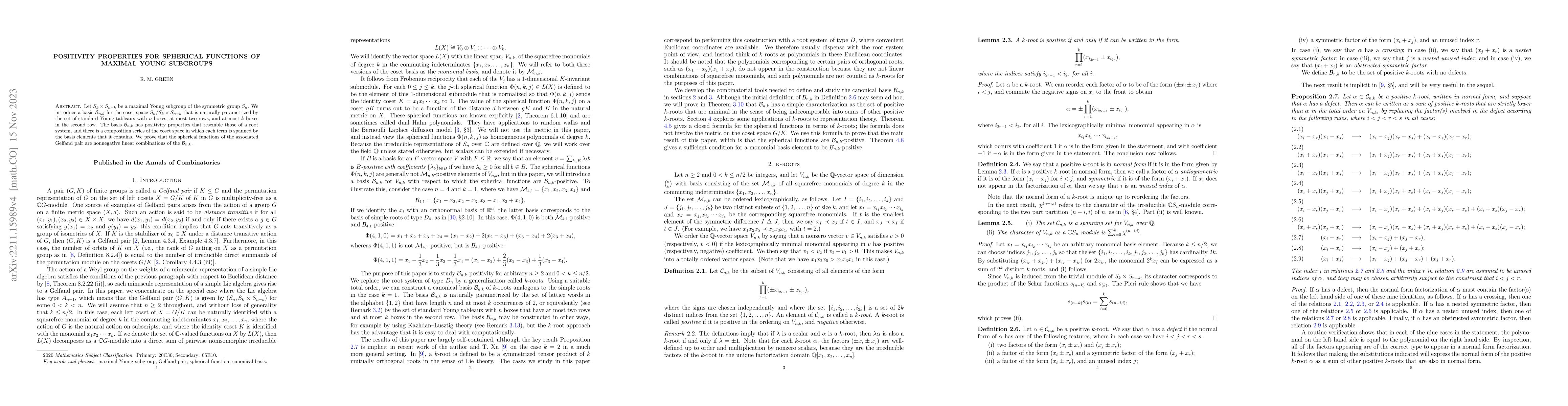 Thumbnail for Positivity properties for spherical functions of maximal Young subgroups