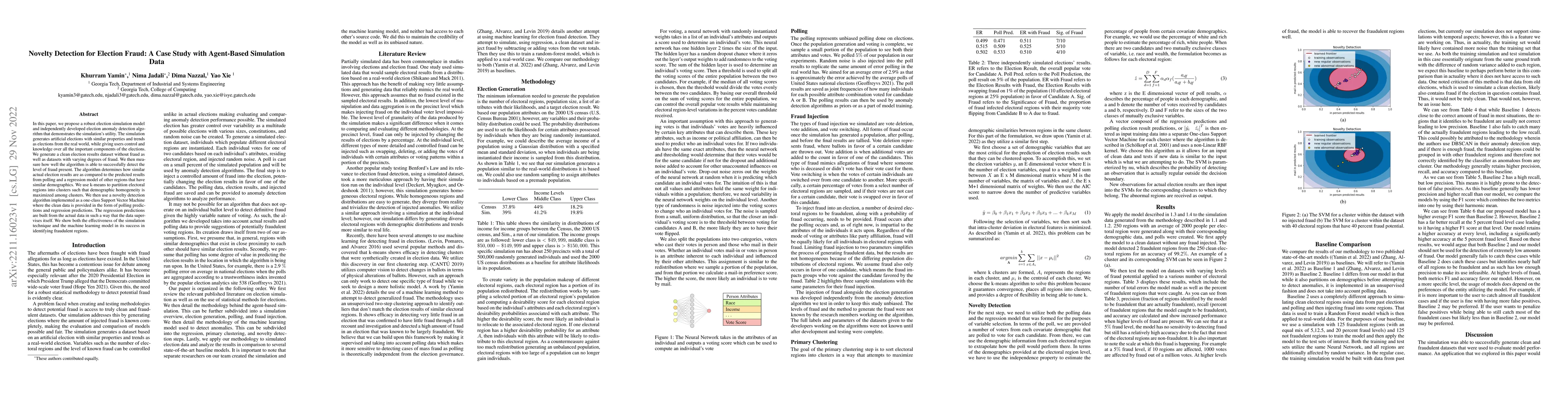 Thumbnail for Novelty Detection for Election Fraud: A Case Study with Agent-Based
  Simulation Data
