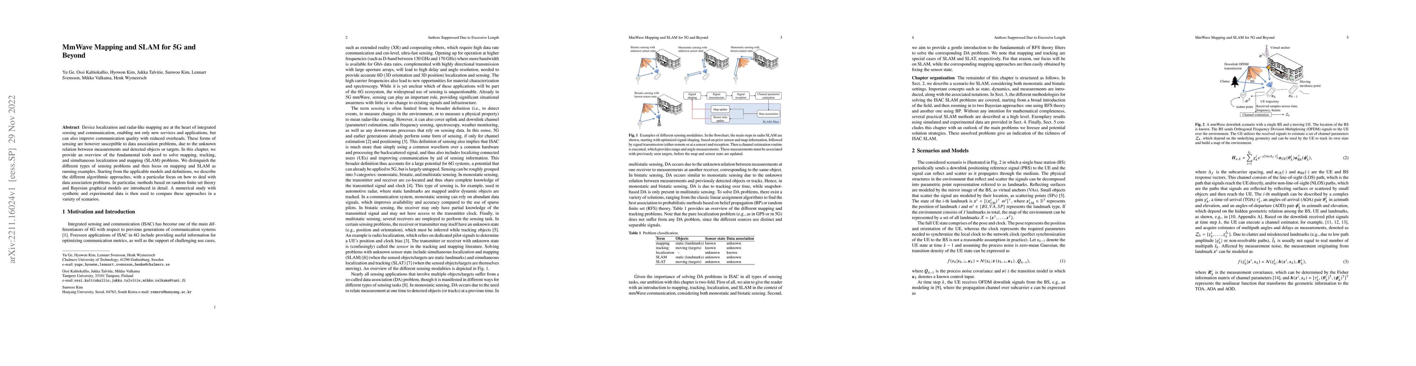 Thumbnail for MmWave Mapping and SLAM for 5G and Beyond
