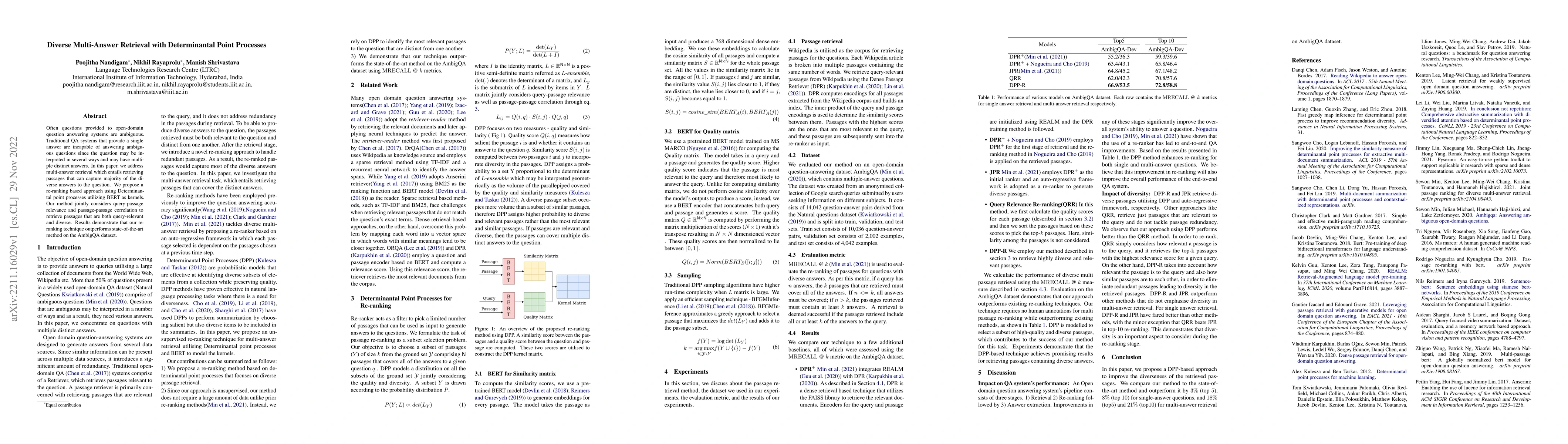 Thumbnail for Diverse Multi-Answer Retrieval with Determinantal Point Processes