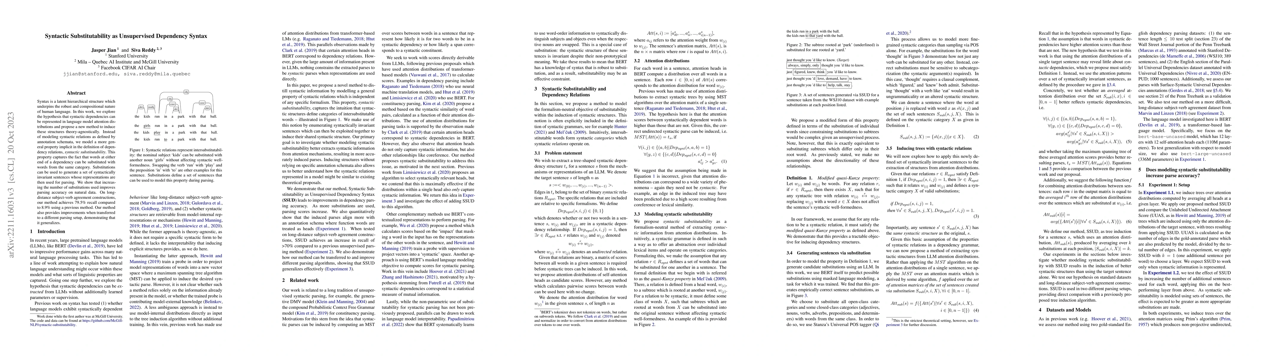 Thumbnail for Syntactic Substitutability as Unsupervised Dependency Syntax