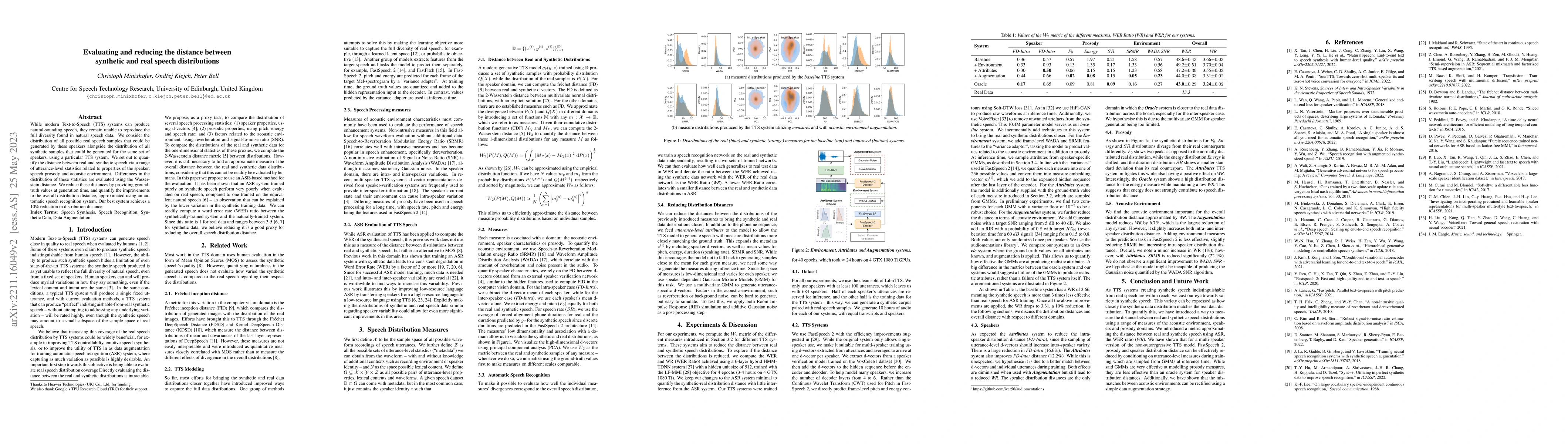 Thumbnail for Evaluating and reducing the distance between synthetic and real speech
  distributions
