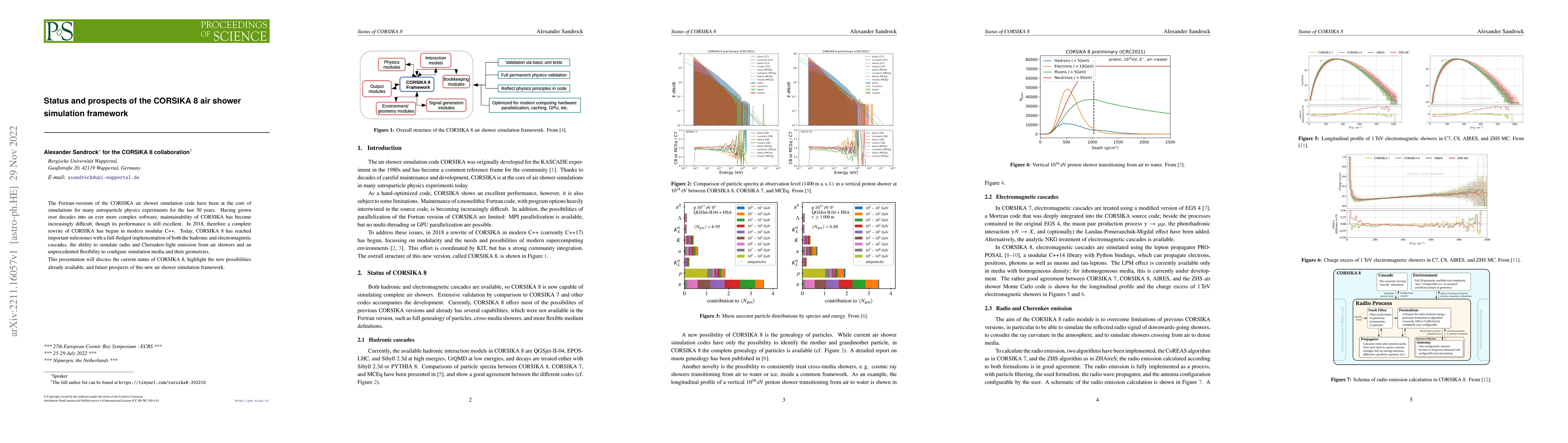 Thumbnail for Status and prospects of the CORSIKA 8 air shower simulation framework