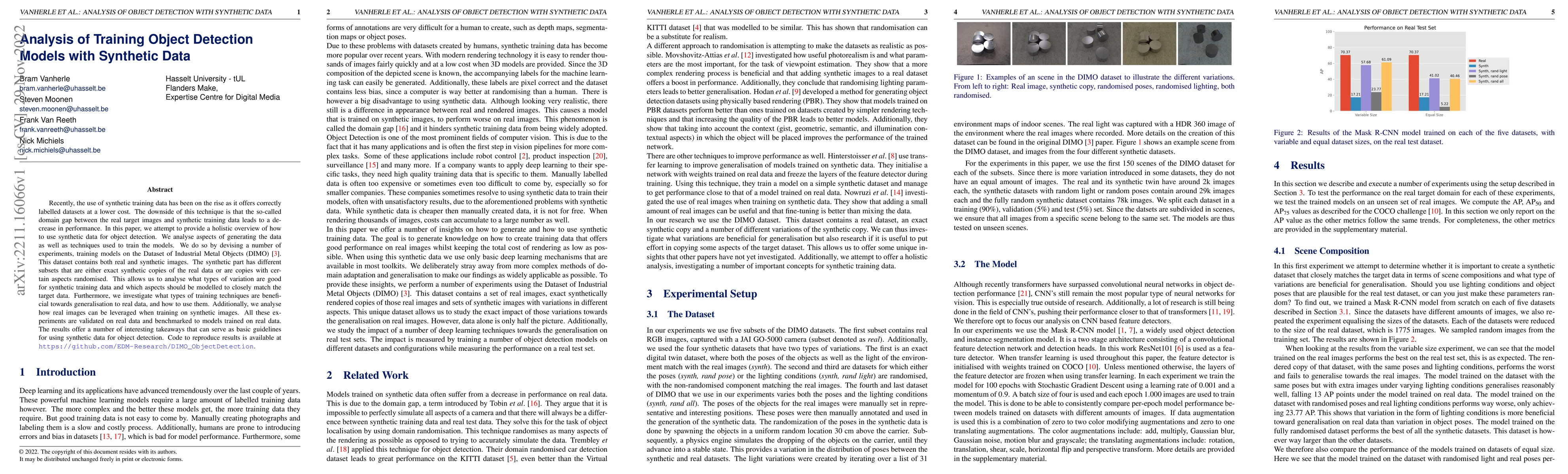 Thumbnail for Analysis of Training Object Detection Models with Synthetic Data