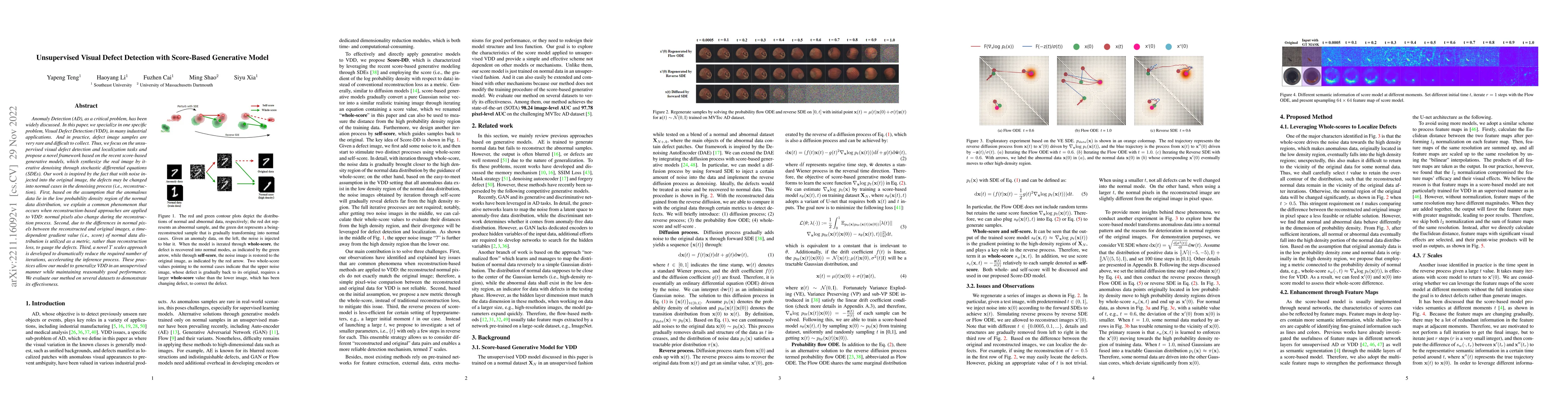 Thumbnail for Unsupervised Visual Defect Detection with Score-Based Generative Model