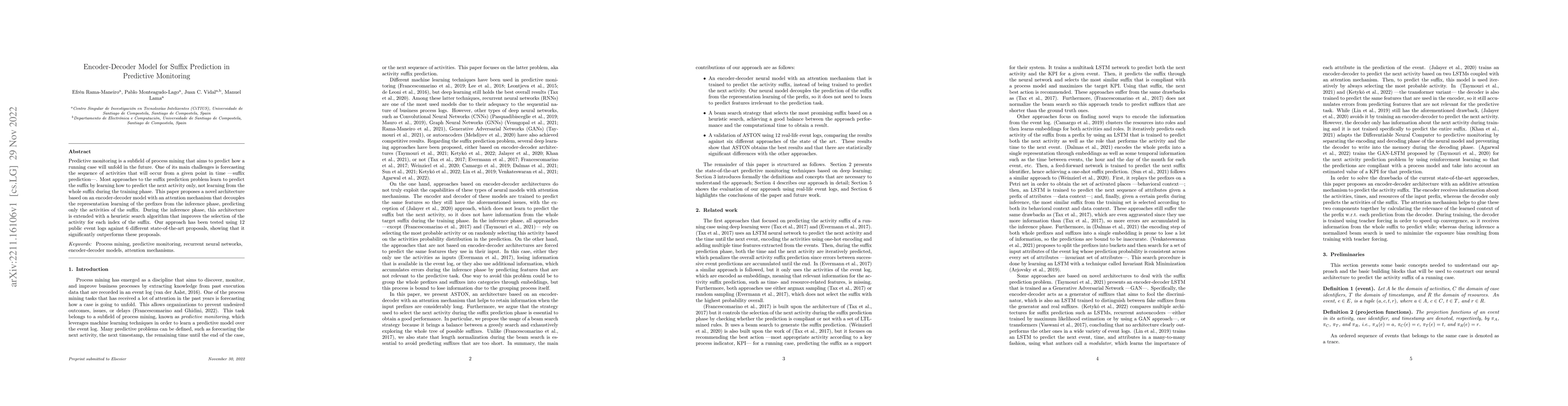 Thumbnail for Encoder-Decoder Model for Suffix Prediction in Predictive Monitoring