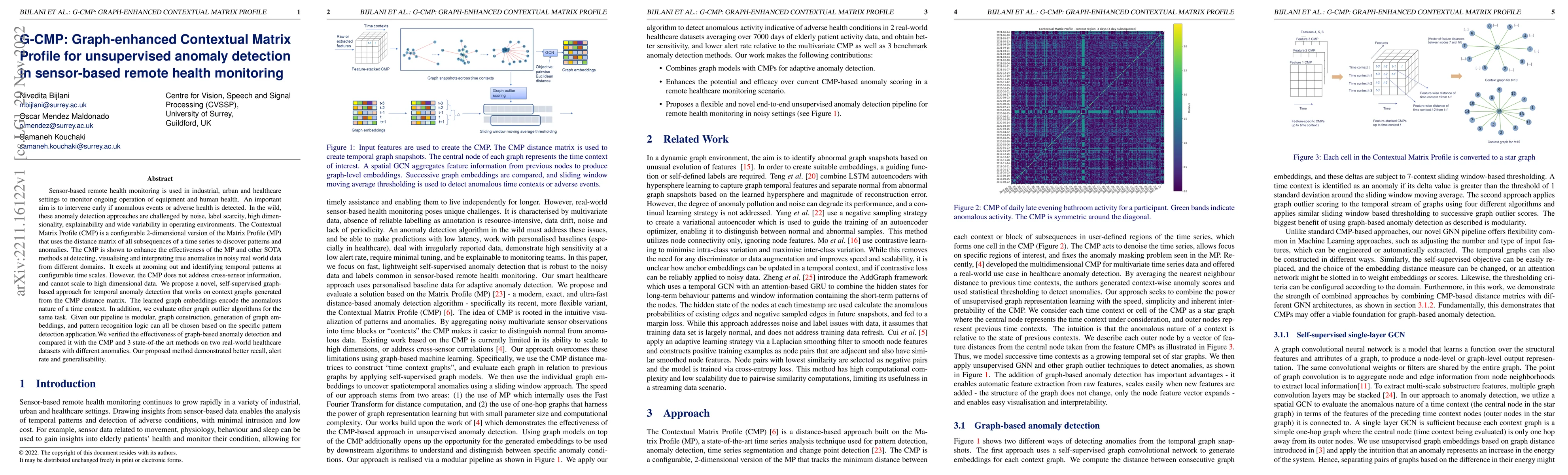 Thumbnail for G-CMP: Graph-enhanced Contextual Matrix Profile for unsupervised anomaly
  detection in sensor-based remote health monitoring