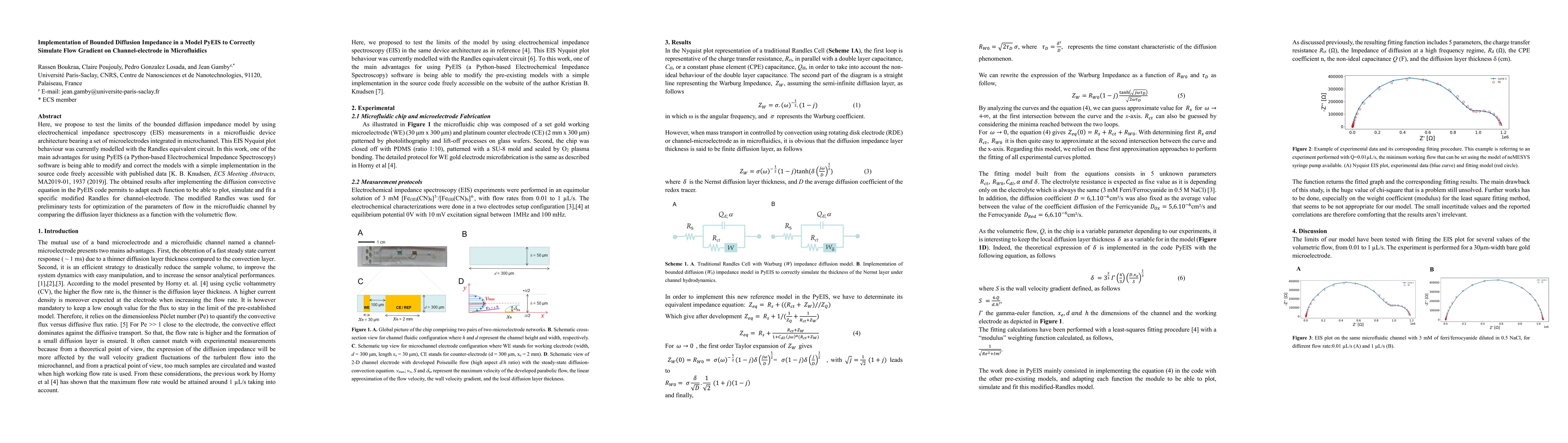 Thumbnail for Implementation of Bounded Diffusion Impedance in a Model Pyeis to
  Correctly Simulate Flow Gradient on Channel-Electrode in Microfluidics