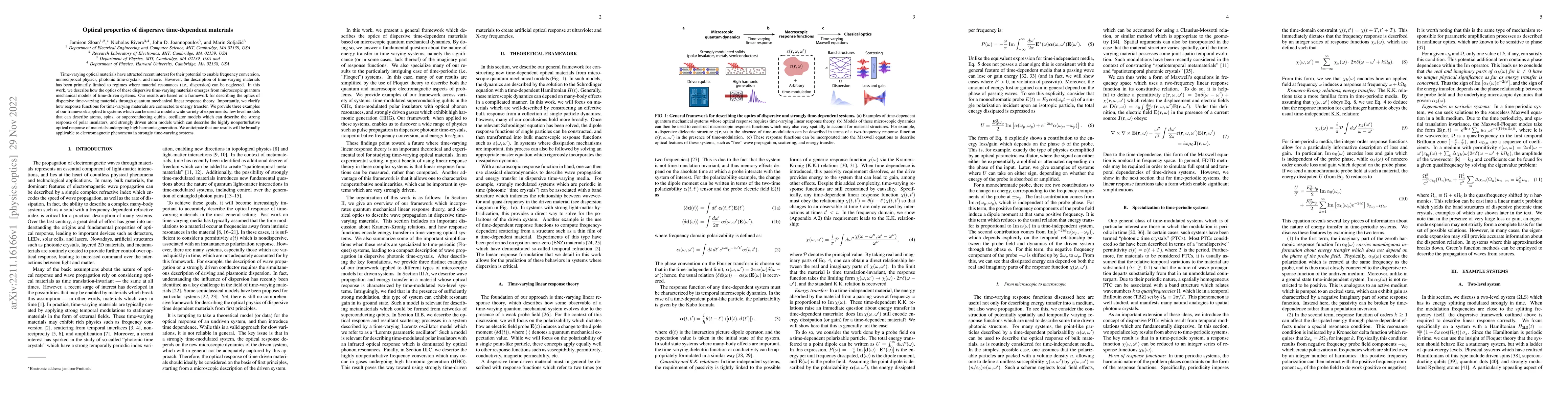 Thumbnail for Optical properties of dispersive time-dependent materials