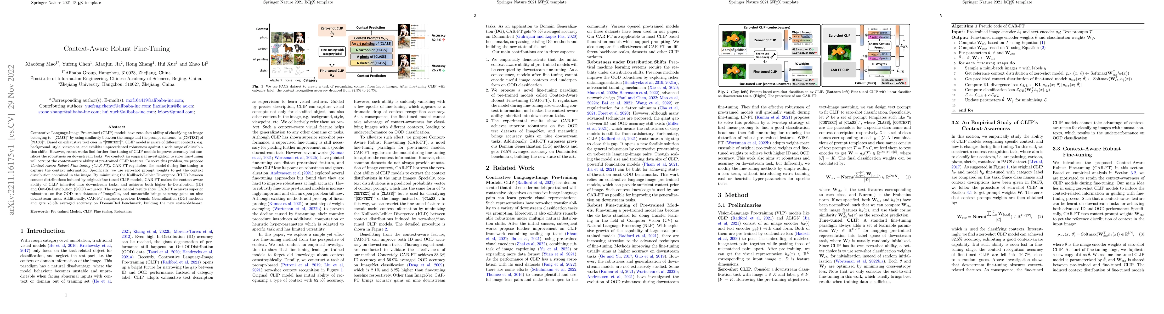 Thumbnail for Context-Aware Robust Fine-Tuning